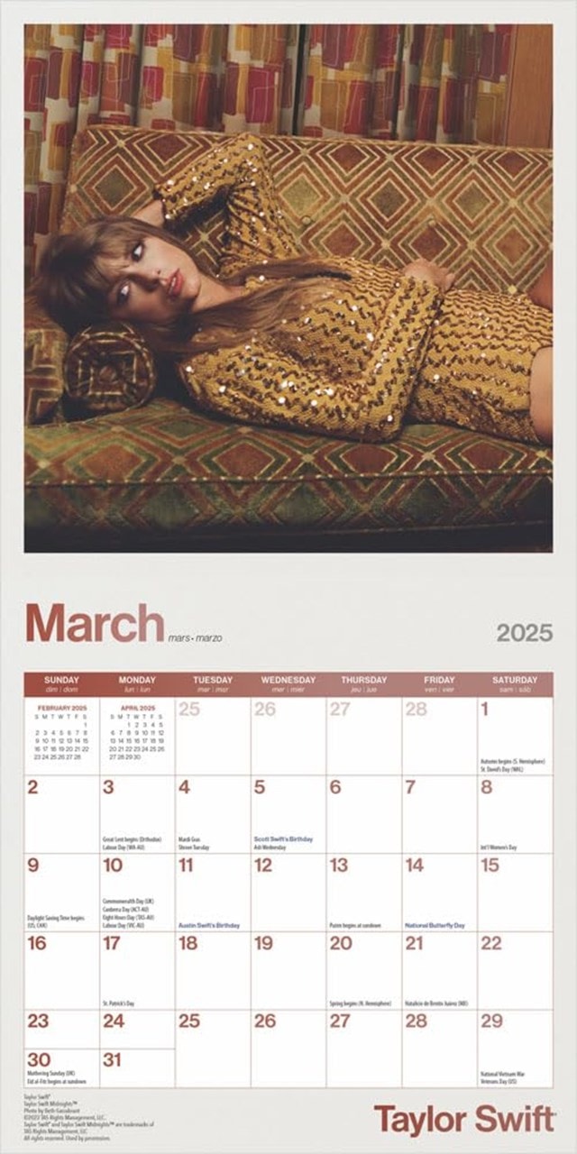 Taylor Swift 2025 Mini Calendar - 2