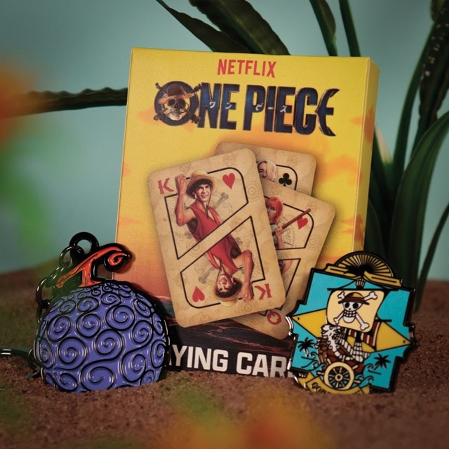 One Piece Live Action Keyring, Pin Badge & Playing Cards Gift Set - 6