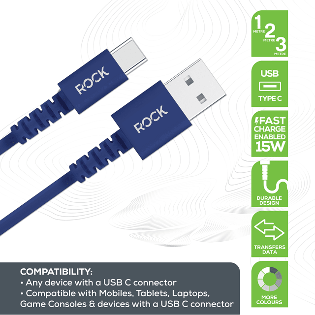 Rock Navy USB-C Cable 3M - 2