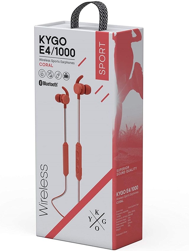 X by Kygo E4/1000 Coral Bluetooth Earphones W/Mic - 4