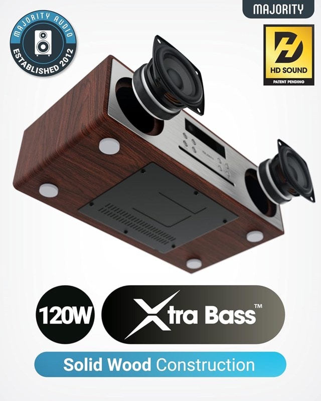 Majority Oakington Walnut Bluetooth HiFi System - 2