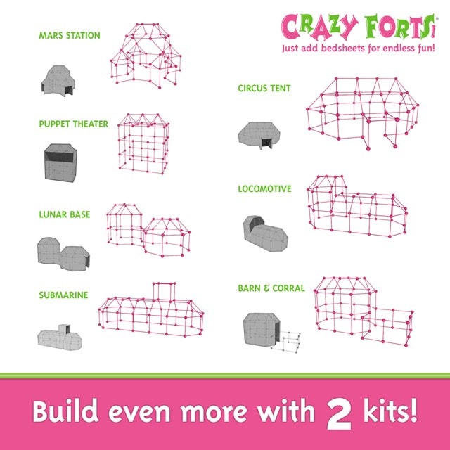 Crazy Forts Play Tent Pink Princess Playset - 4