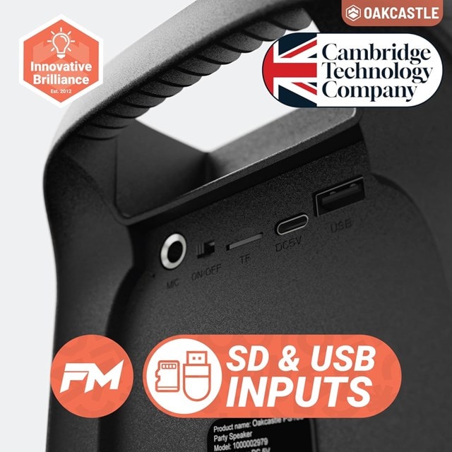 Oakcastle PS100 Bluetooth Party Speaker - 5