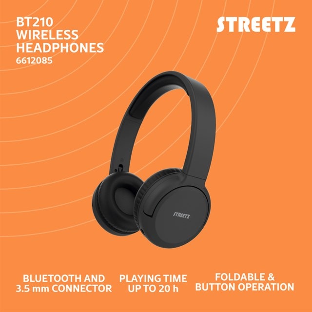 Streetz BT210 Black Bluetooth Headphones - 8