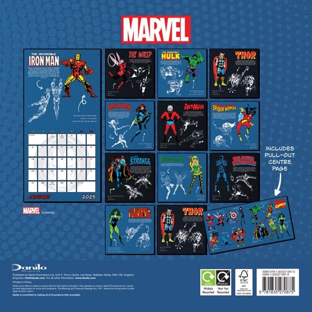 Marvel Comics 2025 Square Calendar - 2