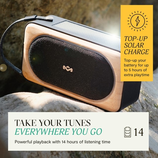 House Of Marley Roots Solar Black Bluetooth Speaker - 3