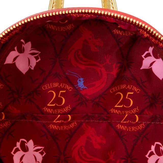 Mulan 25th Anniversary Mushu Glitter Cosplay Mini Loungefly Backpack - 6