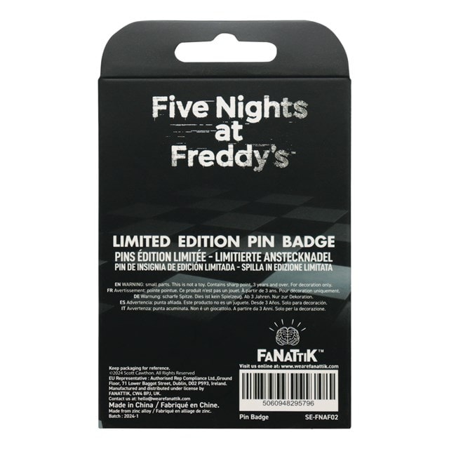 Fazbear Entertainment Five Nights At Freddy's FNAF Pin Badge - 4
