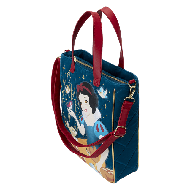 Heritage Quilted Velvet Tote Bag Snow White Loungefly - 3