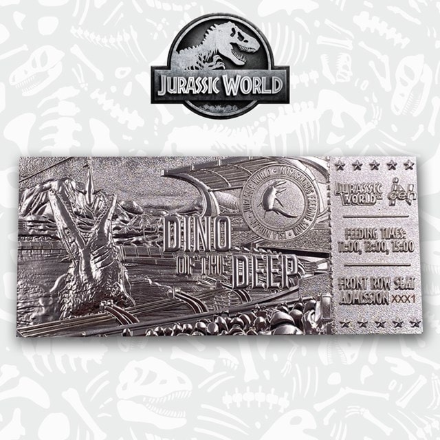 Jurassic World: Mosasaurus Silver Plated Metal Replica Ticket (online only) - 1