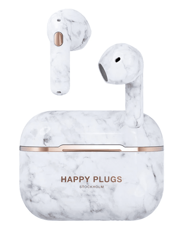 Happy Plugs Hope White Marble True Wireless Earbuds - 1