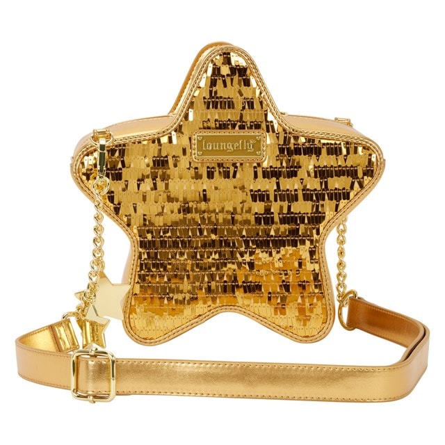 Gold Stars Sequin Loungefly Crossbody Bag - 3