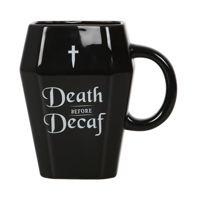 Death Before Decaf Coffin Mug - 1