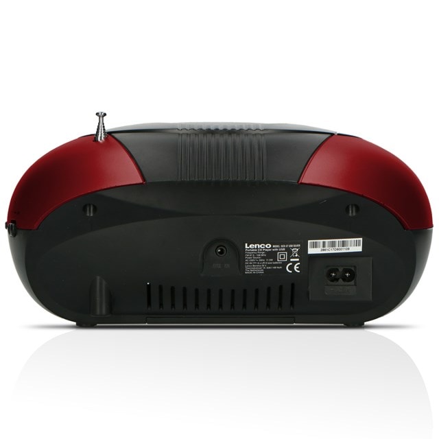 Lenco SCD-37 USB Red CD Player with FM Radio - 6