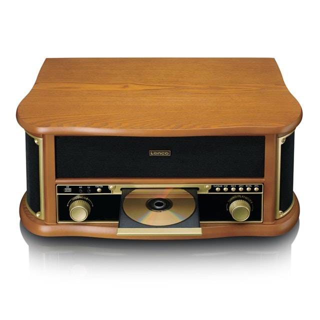 Lenco TCD-2571WD Wood Bluetooth Turntable with DAB+/FM radio, CD & Cassette - 5