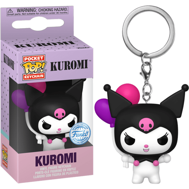 Kuromi with Balloons Sanrio Funko Pop Vinyl Keychain - 3