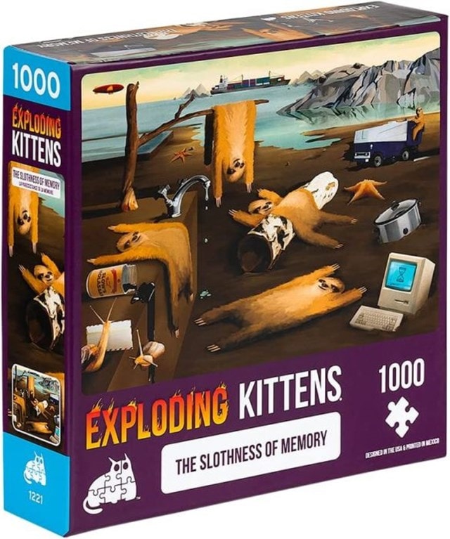 Slothness Of Memory: Exploding Kittens 1000 Piece Jigsaw Puzzle - 1