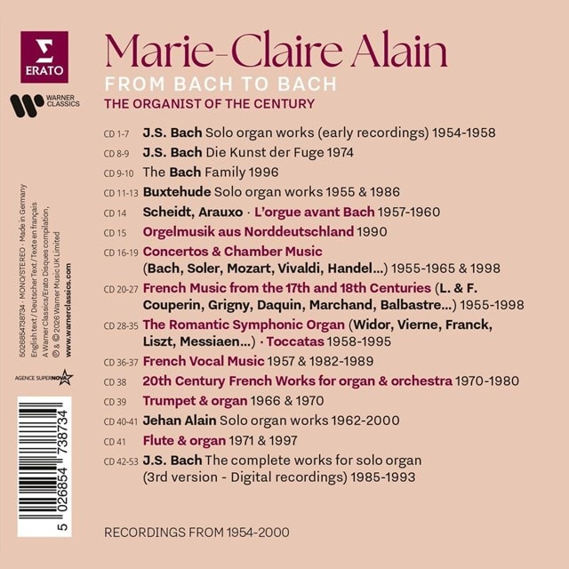 Marie-Claire Alain: From Bach to Bach - 3