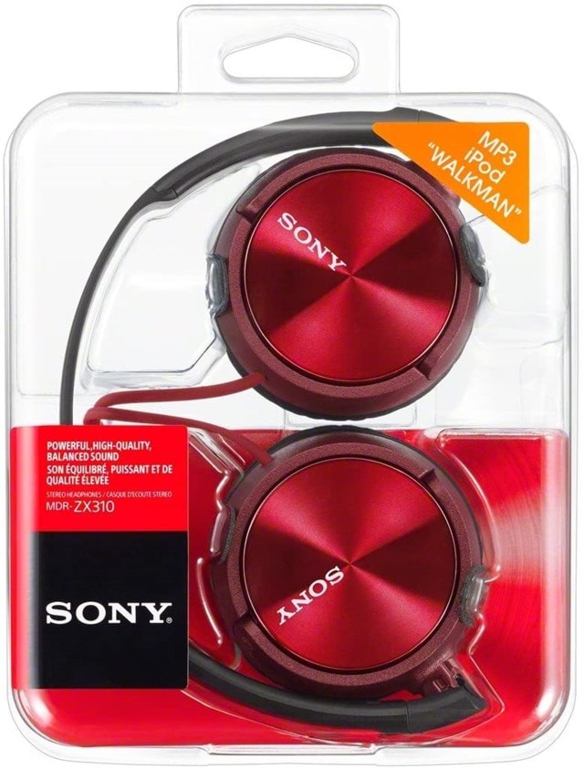 Sony MDRZX310 Red Headphones - 3