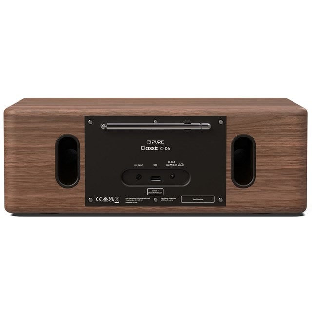 Pure Classic C-D6 Coffee Black/Walnut Bluetooth CD Player with DAB+/FM Radio - 3