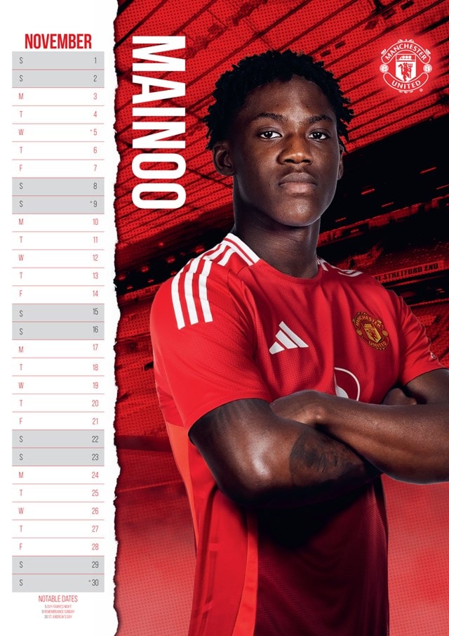 Manchester United FC 2025 A3 Calendar - 3