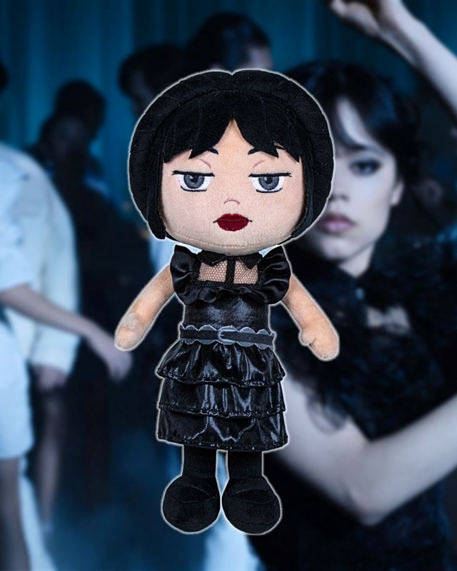 WEDNESDAY Addams With DANCE DRESS with Coffin Plush 32cm Soft Toy ORIGINAL  Official