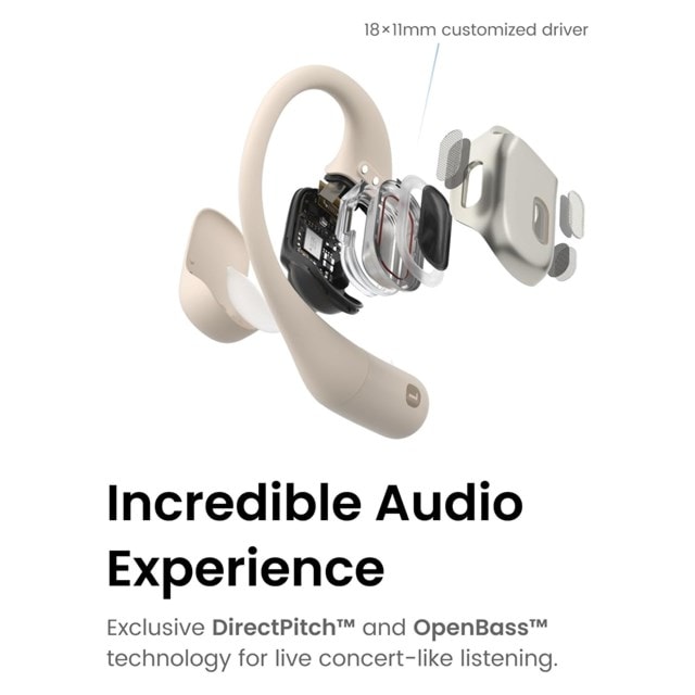 Shokz OpenFit Beige Open Ear True Wireless Bluetooth Earphones - 2