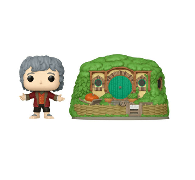 Bilbo Baggins With Bag-End 39 Lord Of The Rings Pop Vinyl Town - 1