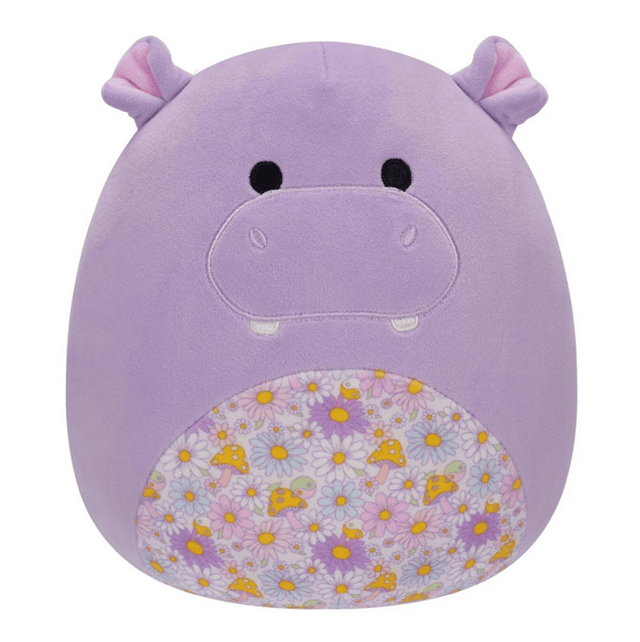 7.5" Hanna Purple Hippo With Floral Belly Original Squishmallows Plush - 1