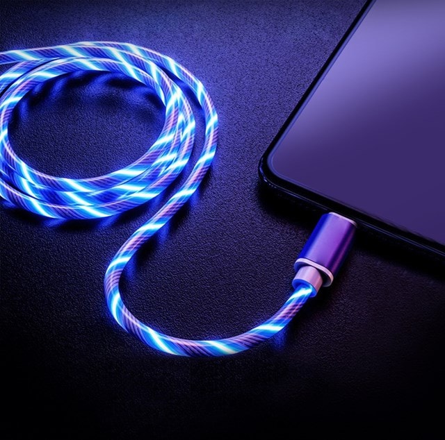 Vybe Light-Up Blue USB-C Cable 3m - 4