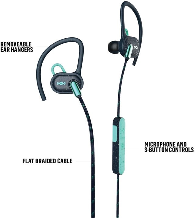 House Of Marley Uprise Teal Bluetooth Sports Earphones - 2