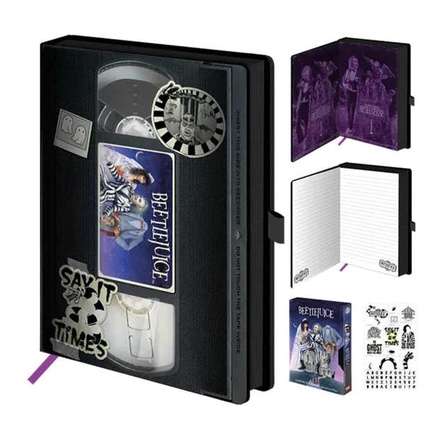 Say It Three Times VHS Beetlejuice A5 Premium Notebook - 3