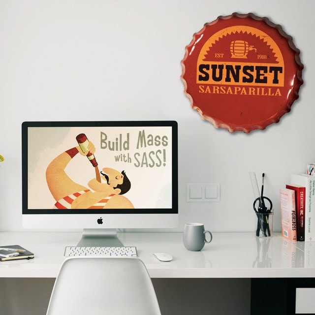 Sunset Sarsaparilla Fallout Bottle Cap Tin Sign - 3