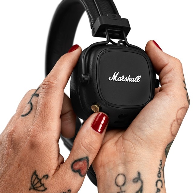 Marshall Major IV Black Bluetooth Headphones | Headphones | Free 