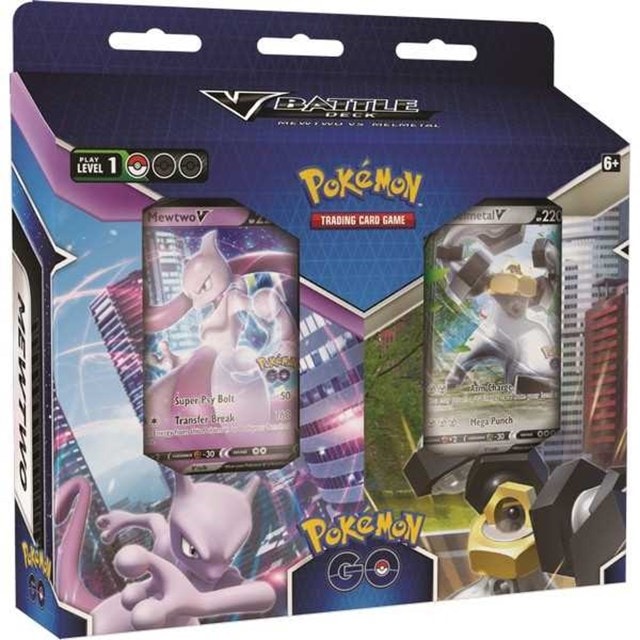Pokémon Go V Battle Deck Bundle Mewtwo Vs. Melmetal Trading Cards - 1