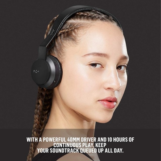 House Of Marley Rebel Black Bluetooth Headphones - 9