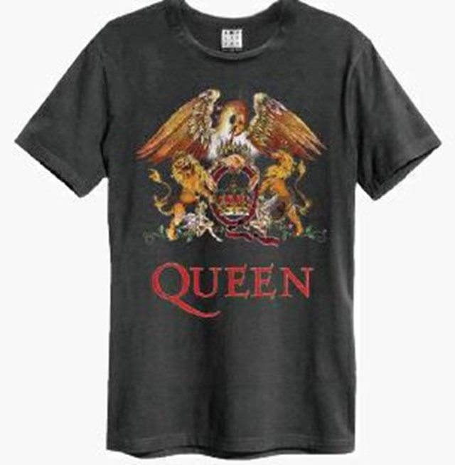 Queen Royal Crest Unisex T-Shirt: Charcoal (Small) - 1