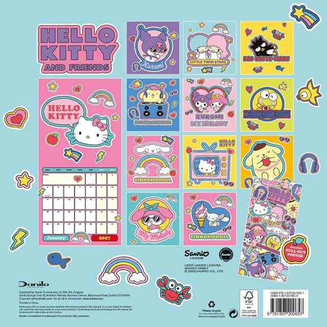 Sanrio Hello Kitty & Friends 2027 Square Calendar - 2