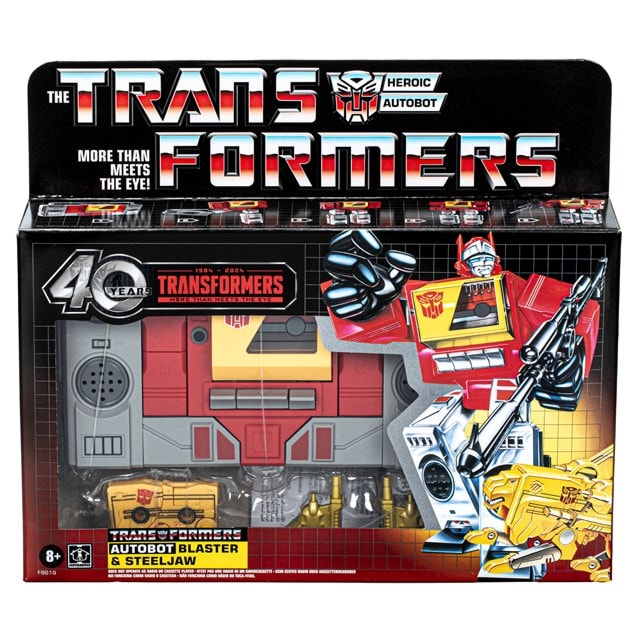 Transformers Retro 40th Anniversary Autobot Blaster & Steeljaw Action Figure - 5
