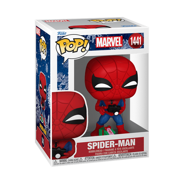 Spider-Man With Open Gift 1441 Marvel Holiday Funko Pop Vinyl - 2