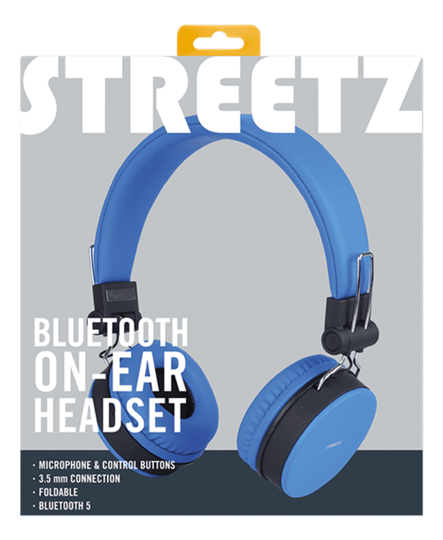 Streetz HL-BT401 Blue Bluetooth Headphones - 6
