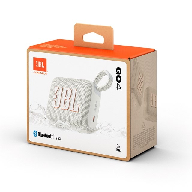 JBL Go 4 White Bluetooth Speaker - 8