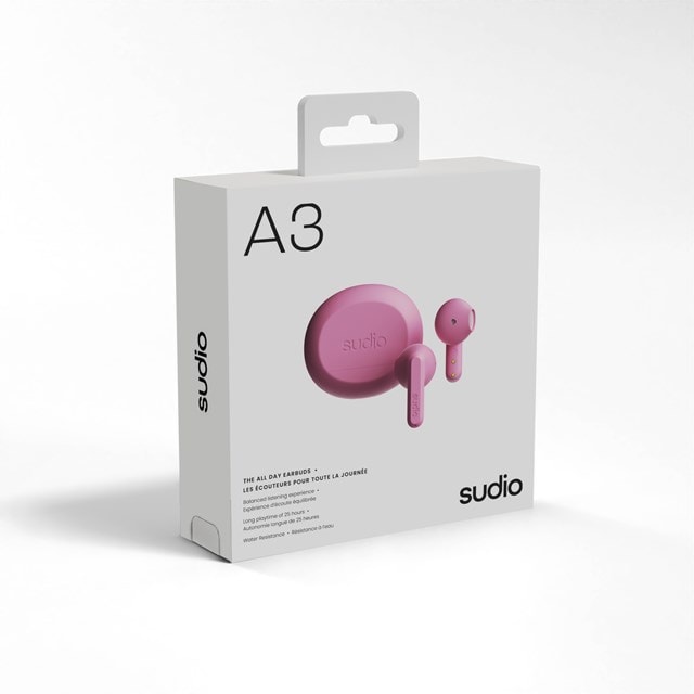 Sudio A3 Pro Pink True Wireless Bluetooth Earphones - 5