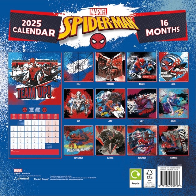 Spider-Man 2025 Square Calendar - 2