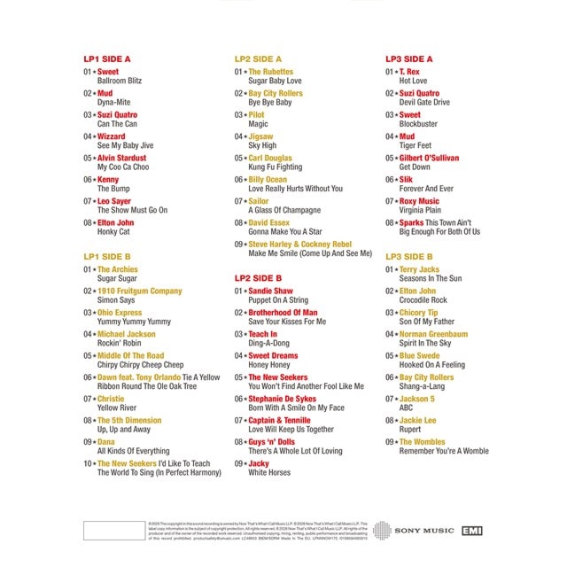 NOW That's What I Call an Era - Ballroom Blitz: 1967-1976 - Red, White, and Gold 3LP - 3