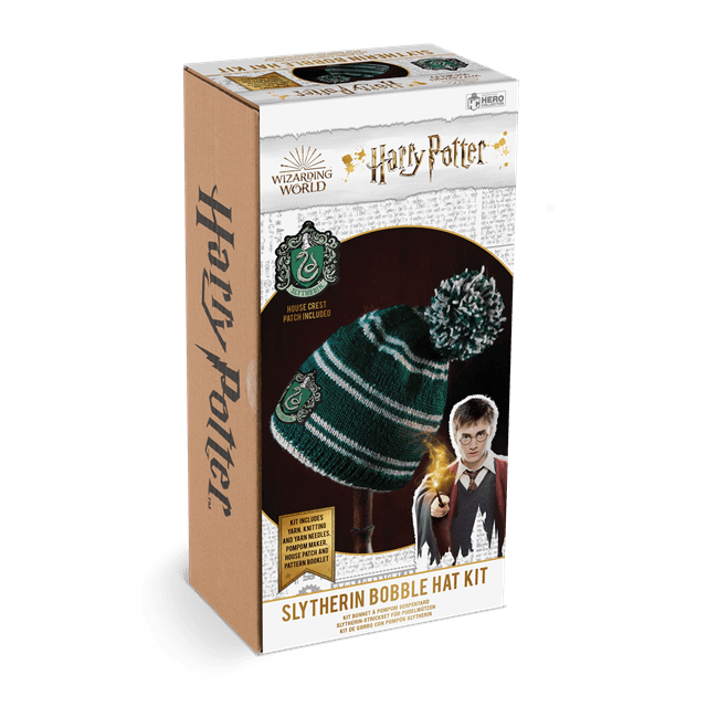 Harry Potter: Slytherin Bobble Hat Kit: Knit Kit: Hero Collector - 4