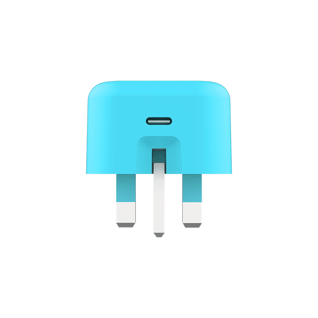 SmartCharger Pro Neon Blue 20W Wall Plug and USB-C Cable Pack - 3