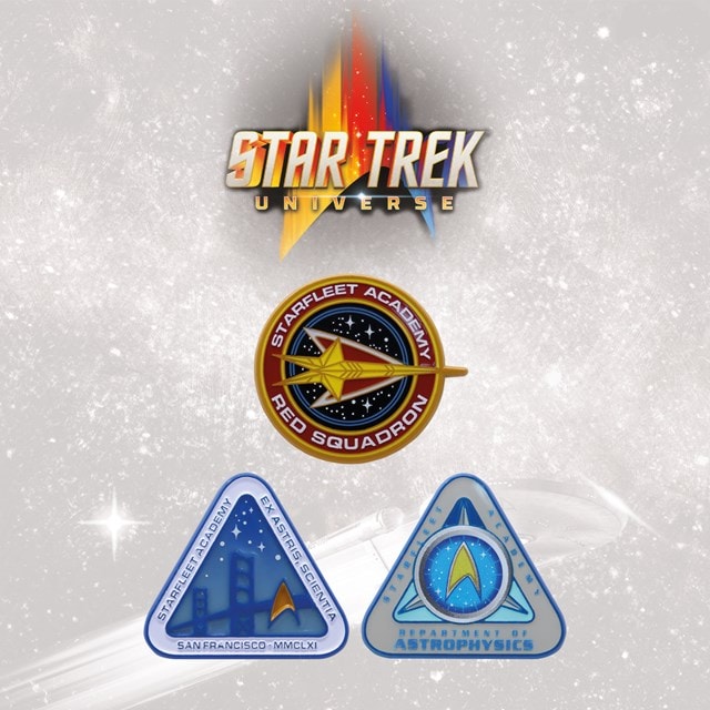 Star Trek Limited Edition Starfleet Academy Set Of Three Pin Badges - 1