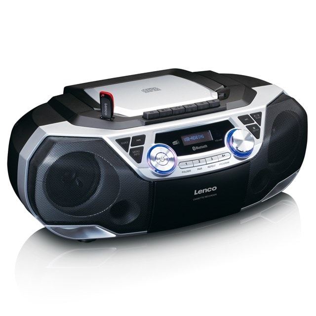 Lenco SCD-720SI Silver Bluetooth CD Player With Cassette & DAB+/FM Radio - 2