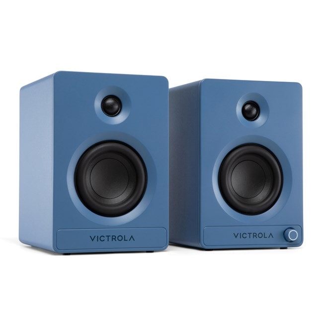 Victrola Tempo Blue Bluetooth Bookshelf Speakers - 3